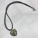 Dalmatian Stone Heart Pendant